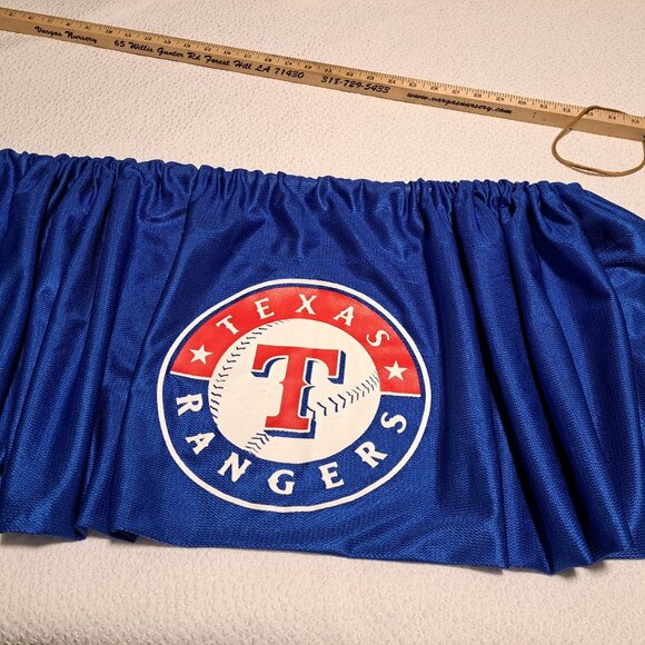 Texas Rangers Curtain Valance MLB Genuine Merchandise Blue 84x16 Polyester - Picture 2 of 7